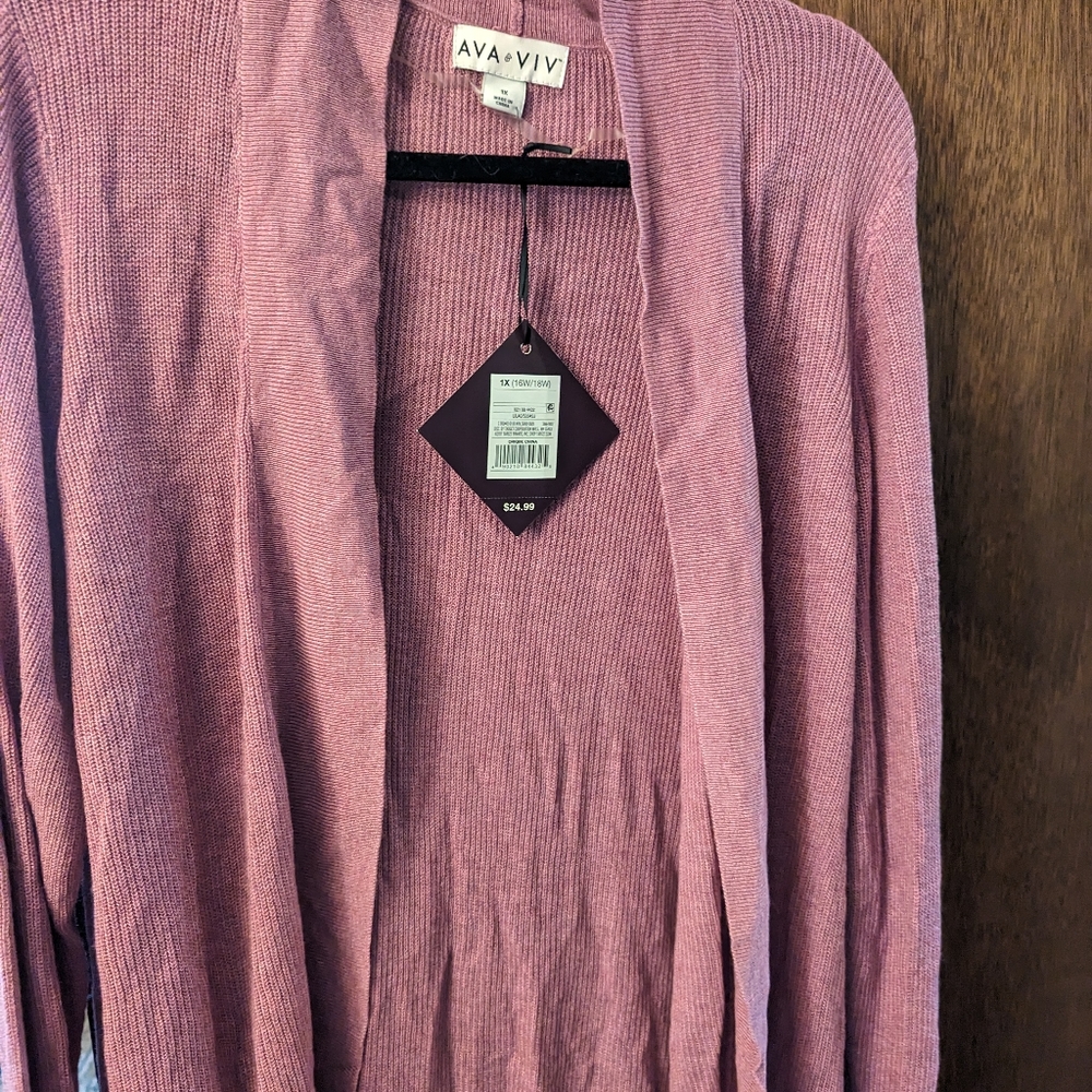 Ava and Viv 1X Lilac Cardigan